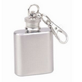 1 Oz. Stainless Steel Flask with Keychain